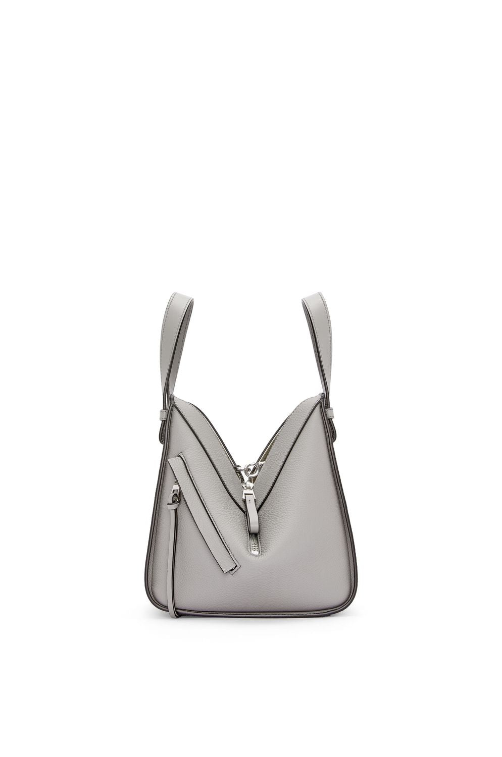 LOEWE Compact Sand-Colored Hammock Handbag with Anagram Embossing