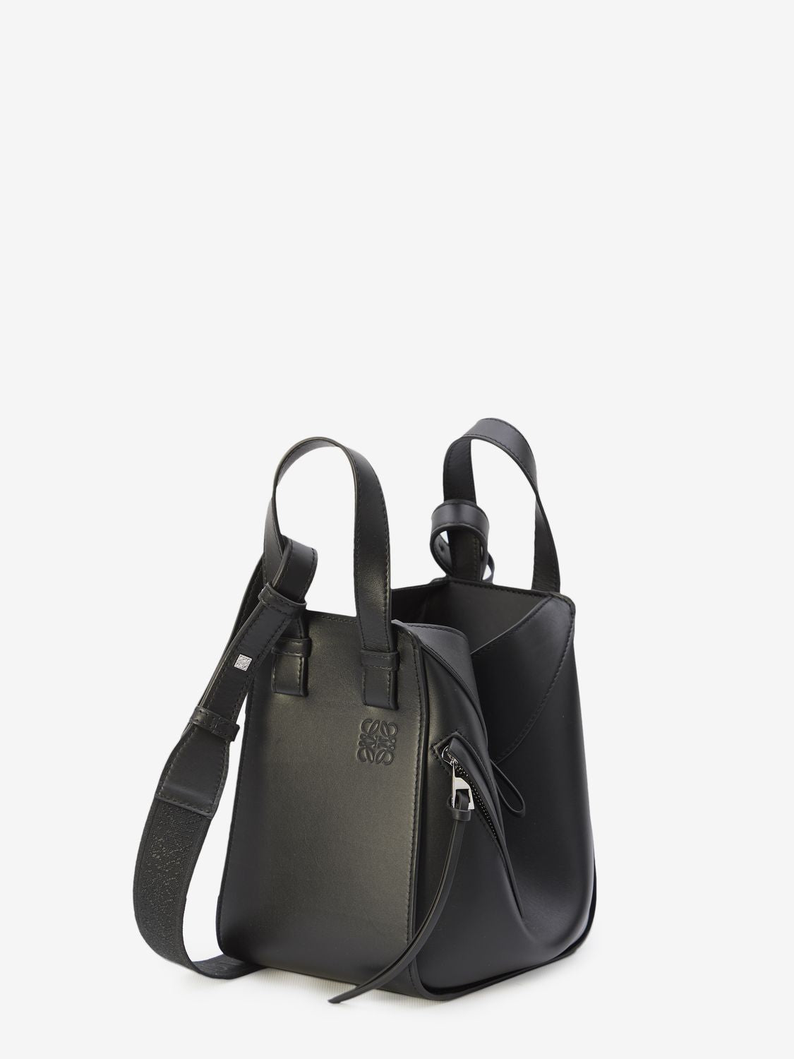 LOEWE Black Compact Satin Calfskin Shoulder Bag for Women - Spring/Summer 2024