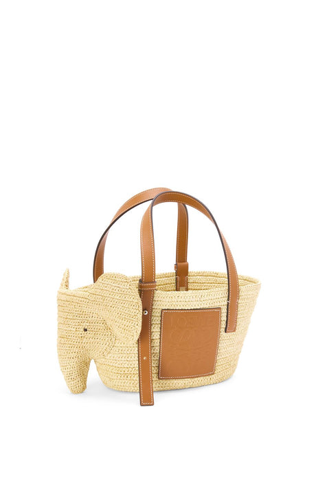 LOEWE Chic Mini Elephant Basket Handbag in Tan - Women's Summer Edition