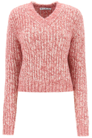 ACNE STUDIOS Pink & Purple V-Neck Sweater for Women | FW23 Collection