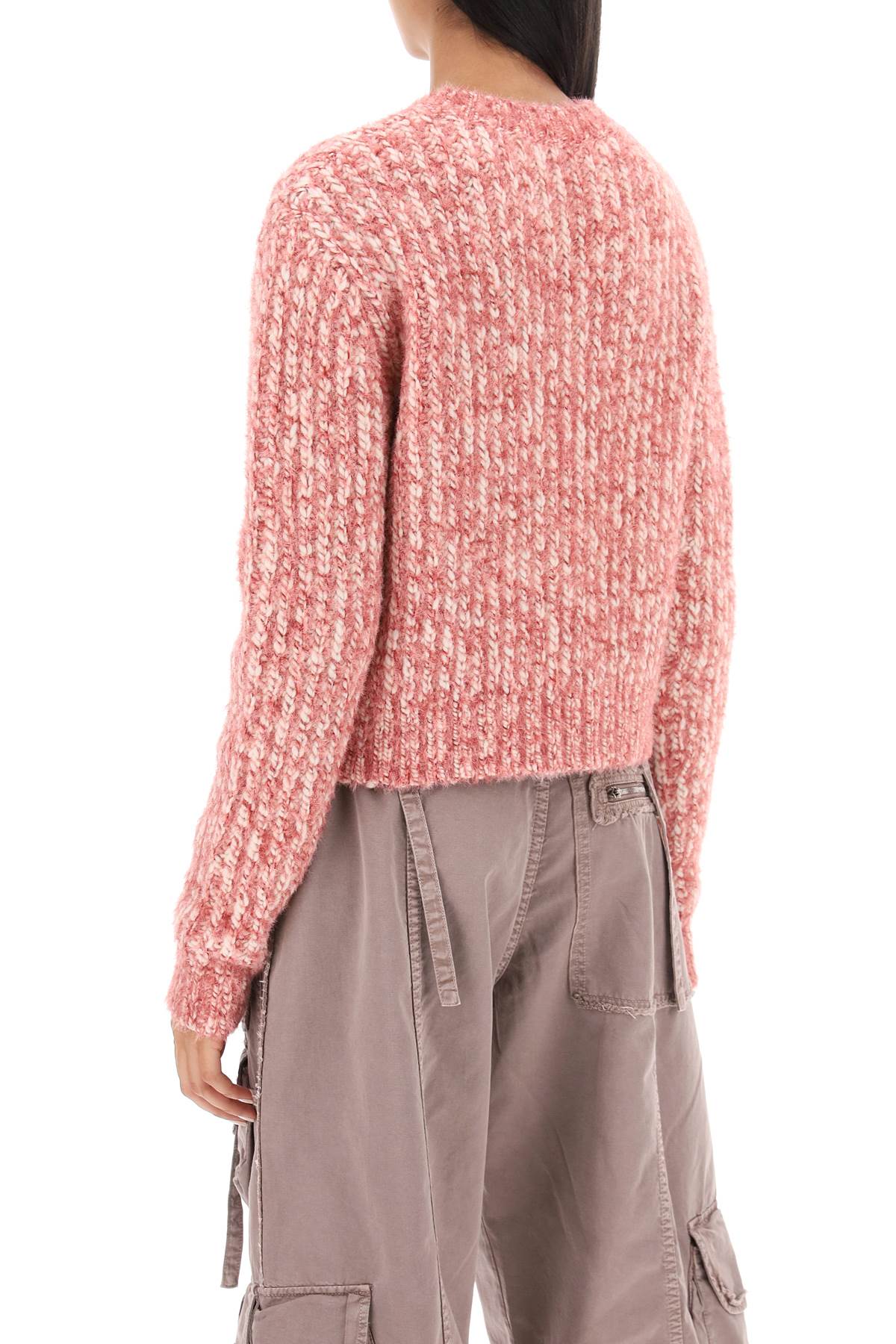 Áo len cổ V màu hồng tím dành cho phụ nữ | Bộ sưu tập FW23