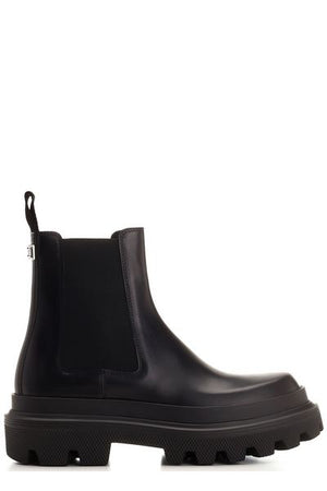 DOLCE & GABBANA Elevated Men's Chelsea Boots for Timeless Sophistication in Black