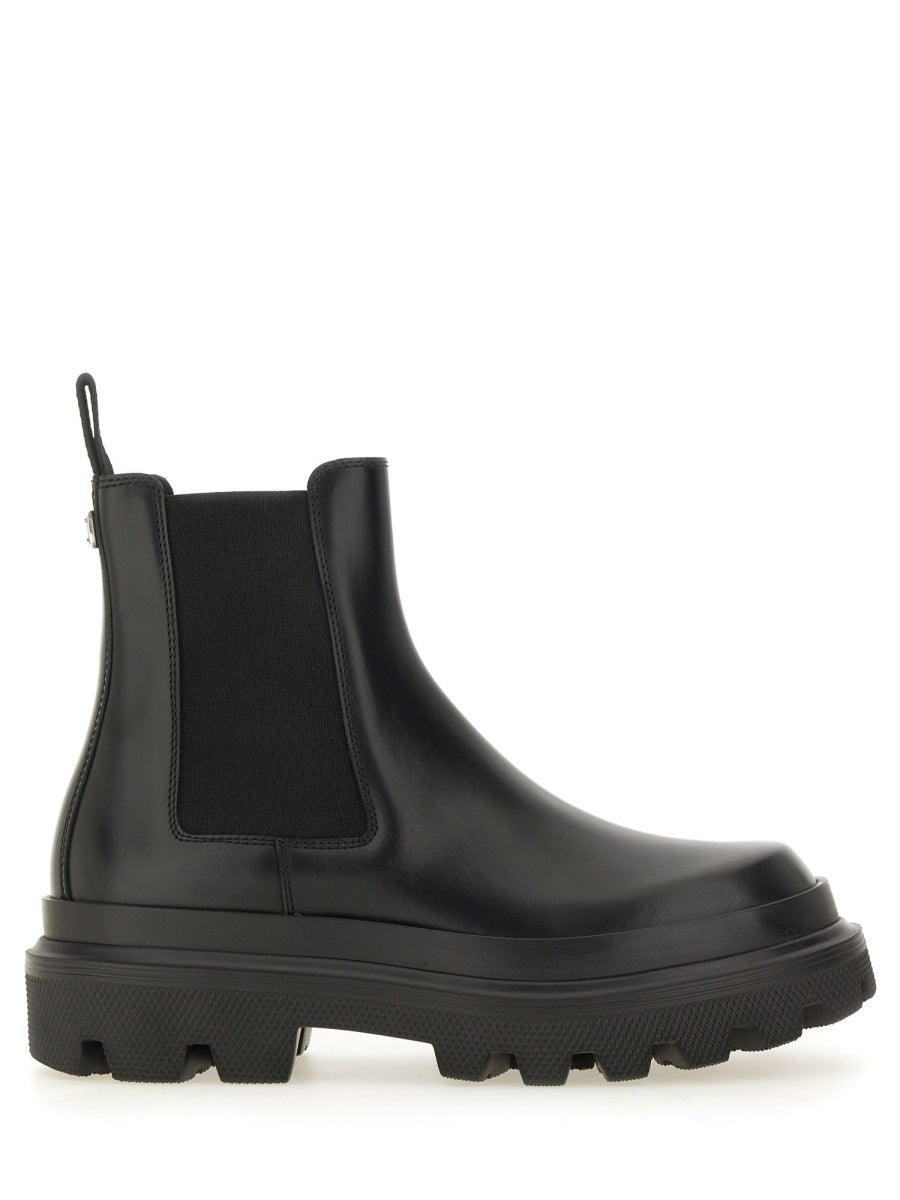 DOLCE & GABBANA Brushed Leather Boots for Men