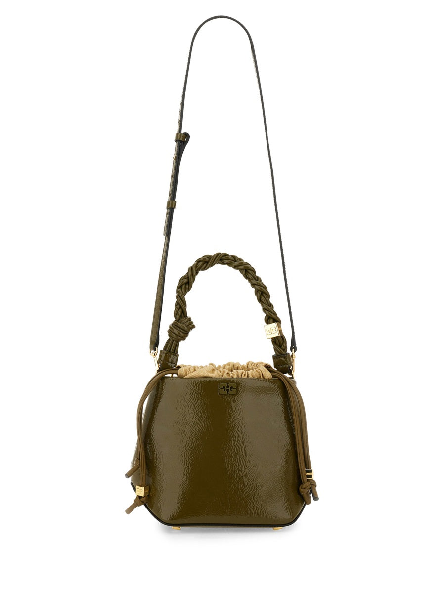 GANNI Recycled Leather Bucket Handbag for Women