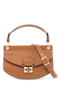 GANNI Elegant Mini Recycled Leather Handbag with Butterfly Closure