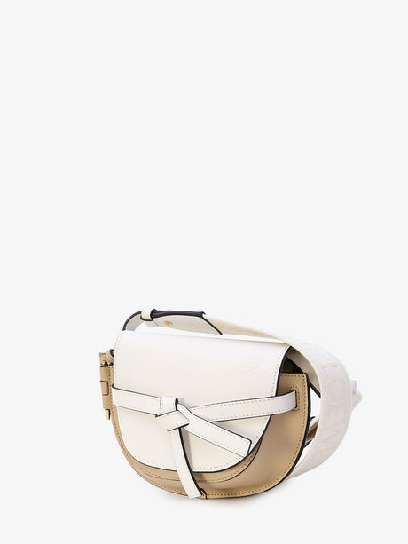 LOEWE Mini Gate Dual-Tone White Crossbody Handbag for Women SS24