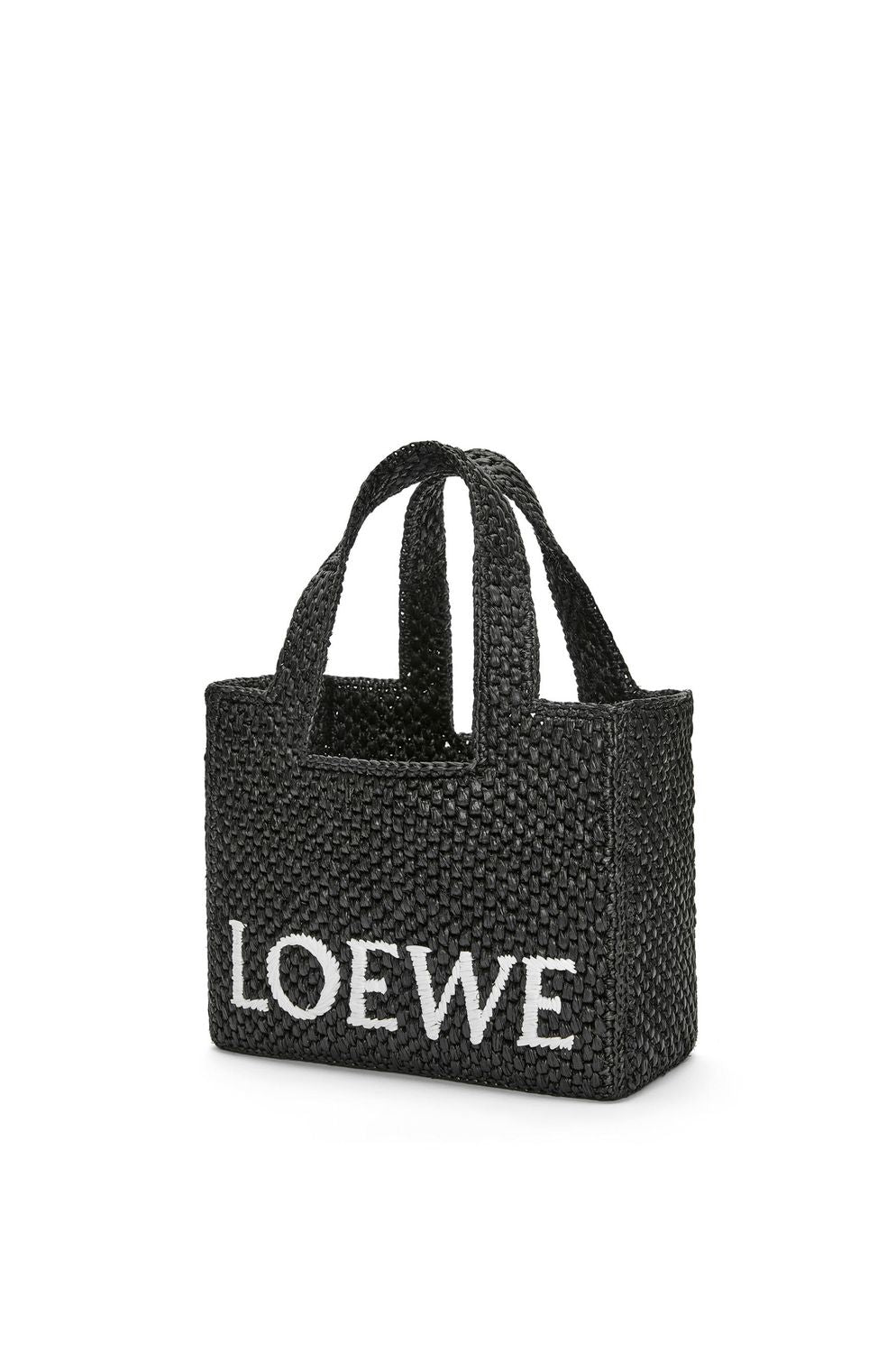 Túi Xách Tote Cỡ Nhỏ Màu Đen Cho Nữ - Da Bê Và Raffia