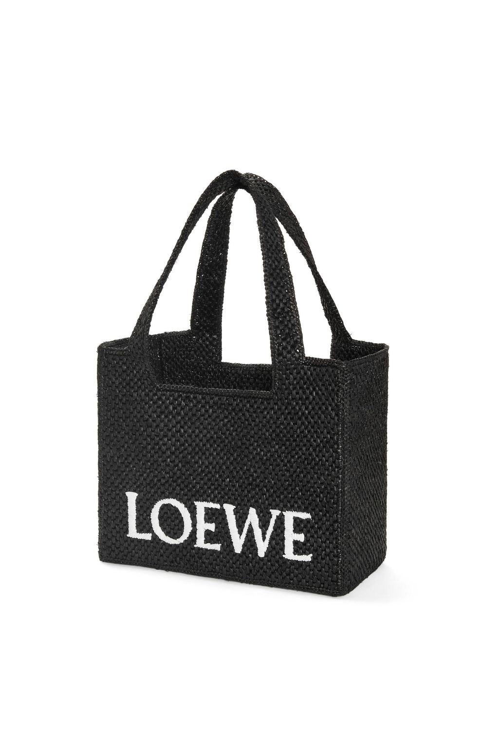 LOEWE Medium Font Raffia Tote