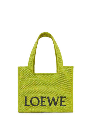 LOEWE Medium Font Raffia Tote