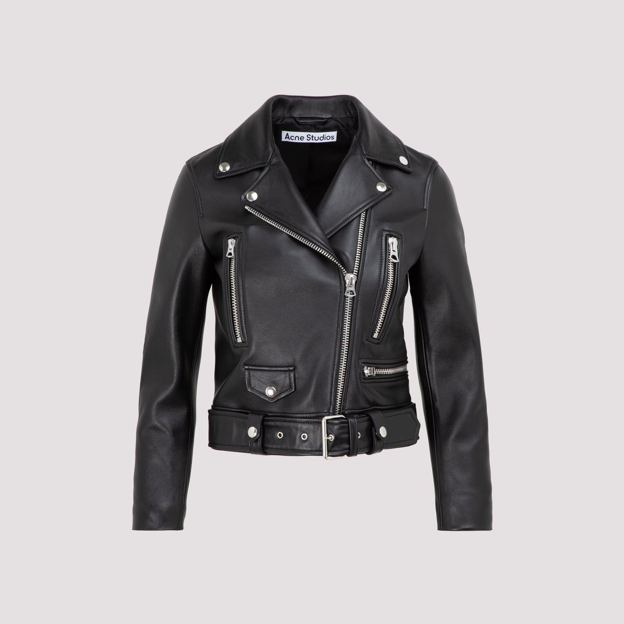 ACNE STUDIOS Sleek Black Leather Jacket – SS24 Collection for Women