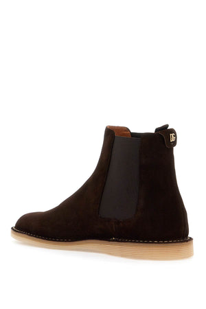 DOLCE & GABBANA Suede Ankle Boots for Men - Fall/Winter 2024