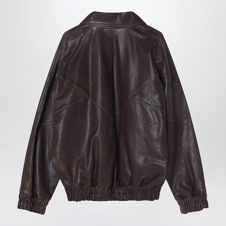 ACNE STUDIOS Relaxed Fit Leather Zipped Jacket for Women