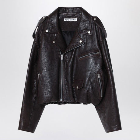 ACNE STUDIOS Relaxed Cut Leather Over Bomber Jacket