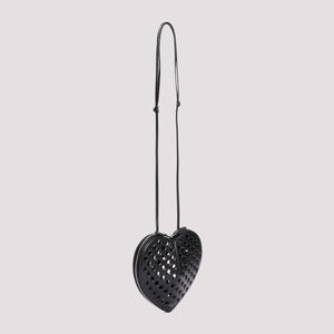 ALAIA Elegant Heart Perforated Mini Shoulder Bag 21x17x5 cm