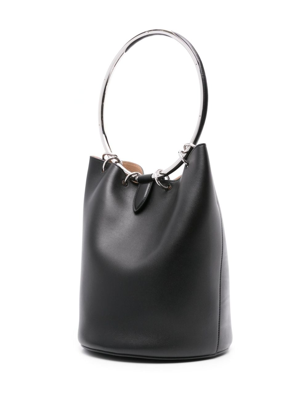 ALAIA Large Bucket Handbag with Metal Ring Handle