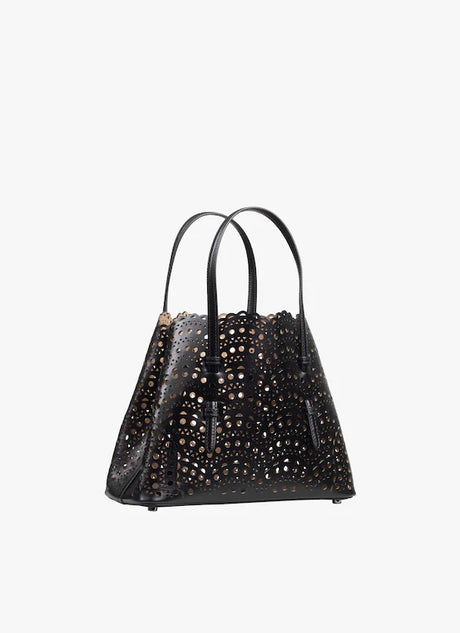 ALAIA Stylish Black Leather Shoulder Bag for Women - SS24 Collection