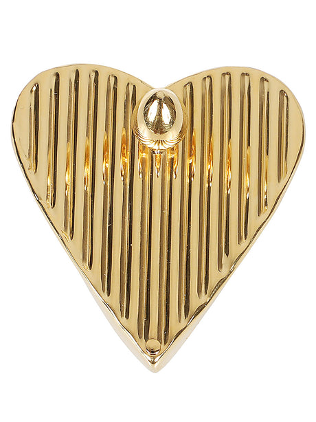 ALAIA Golden Heart Dome Earrings
