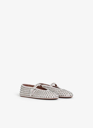 ALAIA Embellished Ballerina Flat Shoes