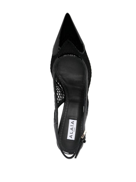 ALAIA Elegant Black Mesh Women’s Sneakers