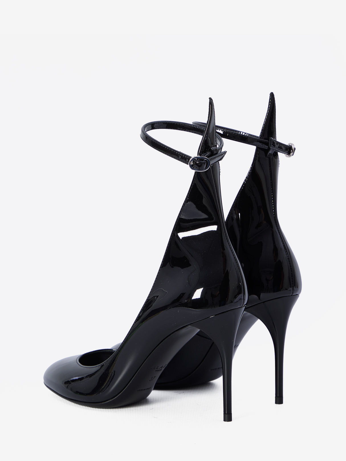 ALAIA Elegant Pointed Ankle Strap Pumps with Adjustable Fit