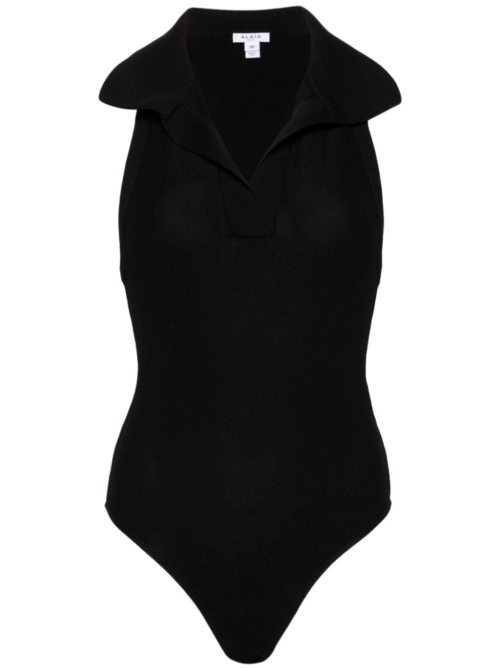 ALAIA Chic Sleeveless Polo Bodysuit