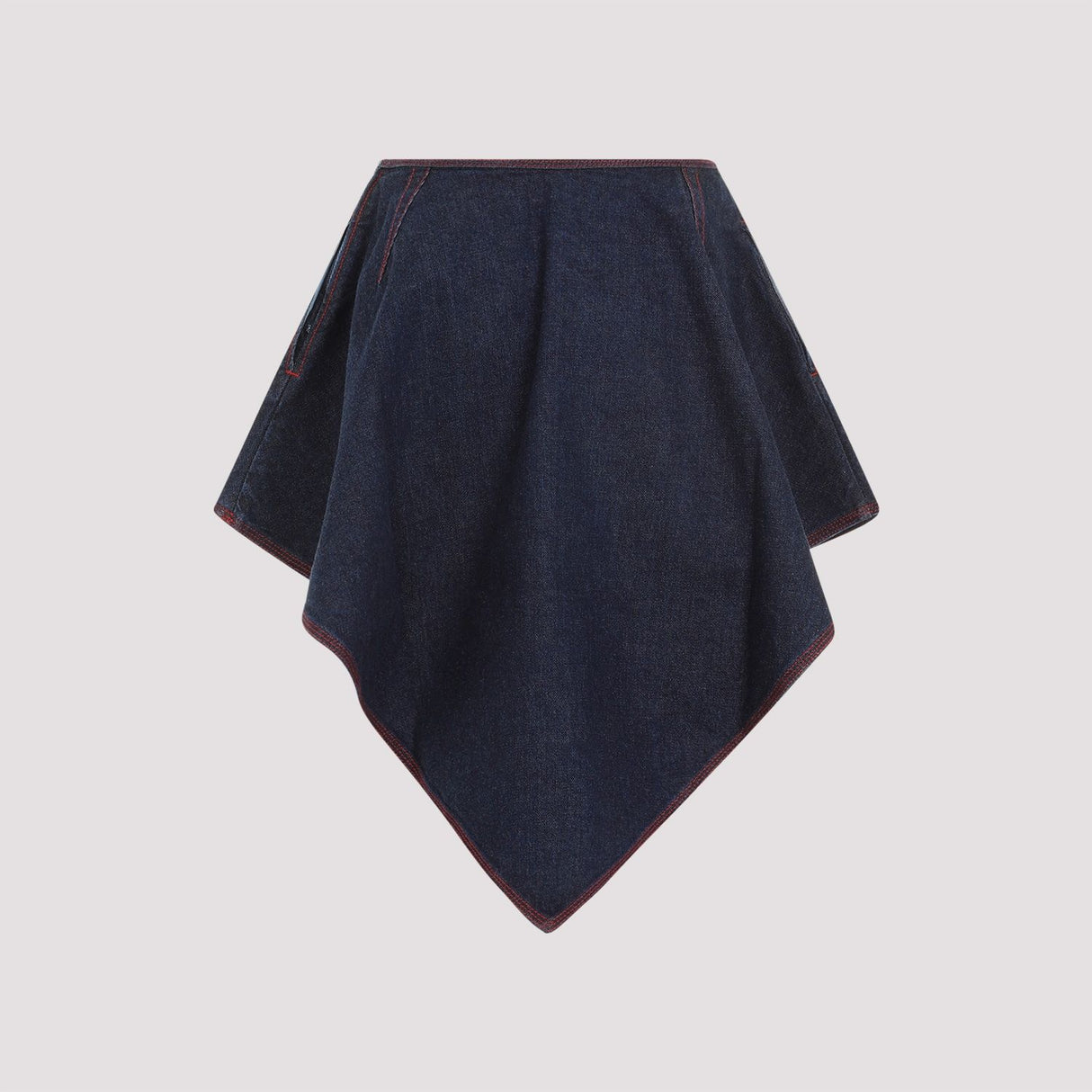 ALAIA Triangle Cut Denim Mini Skirt