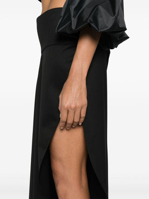 ALAIA Asymmetric Wool Blend Skirt