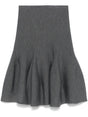 ALAIA Women's Sculptural Flared Wool Skirt - Fitted Cut