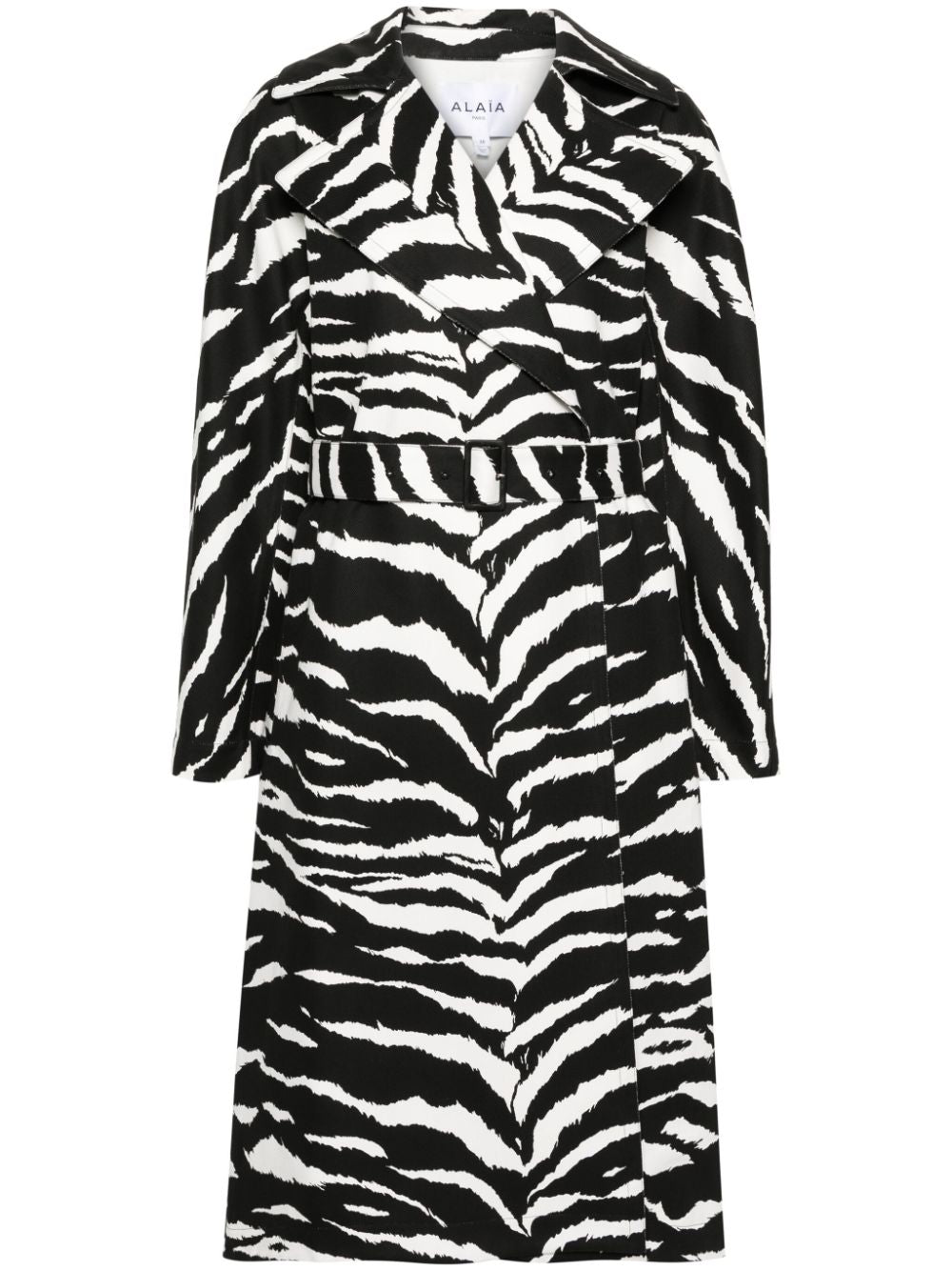 ALAIA Animal Print Denim Trench Jacket for Women - ss24 Collection