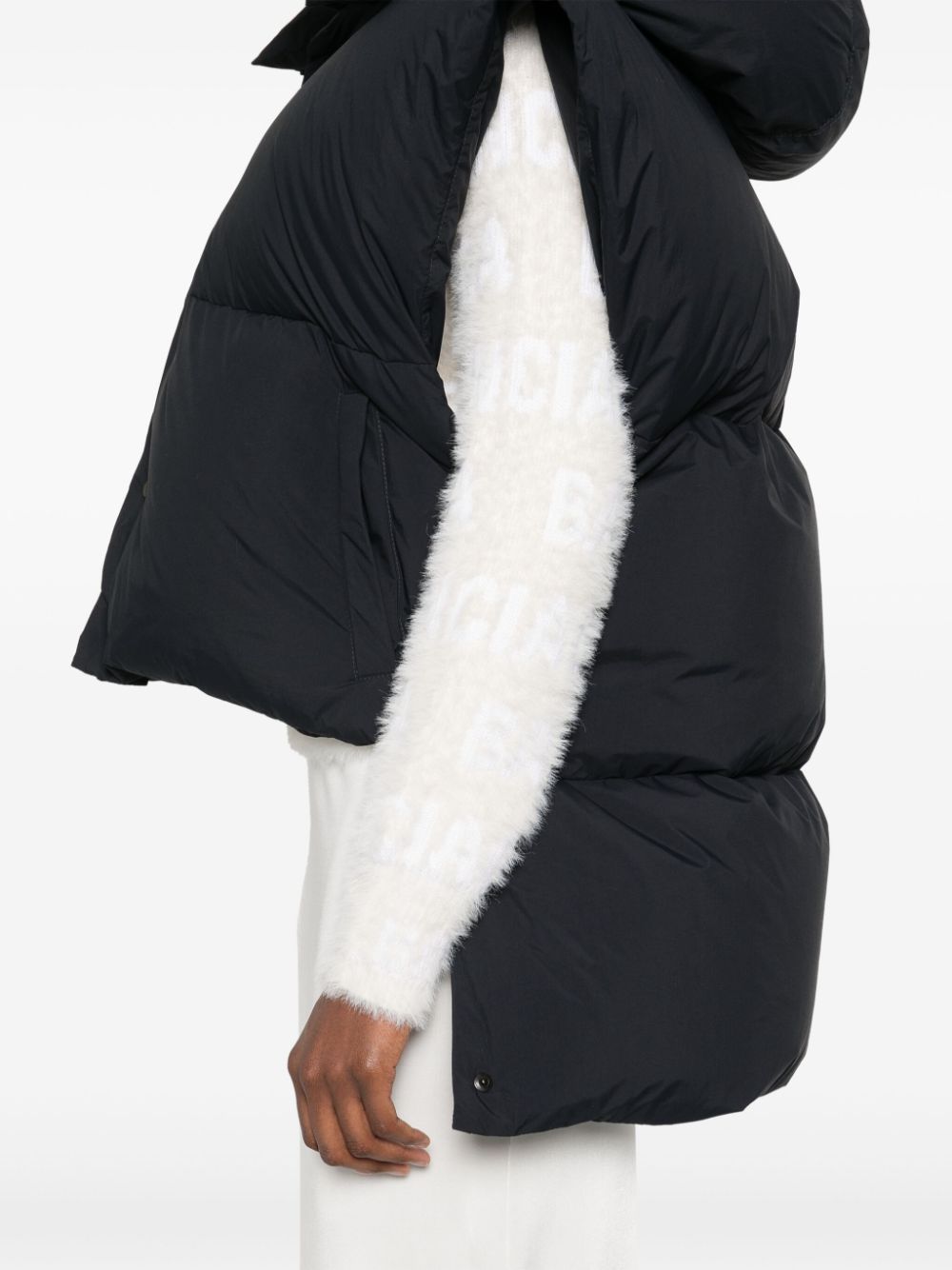 ALAIA Padded Down Vest with Detachable Hood for Women - FW24