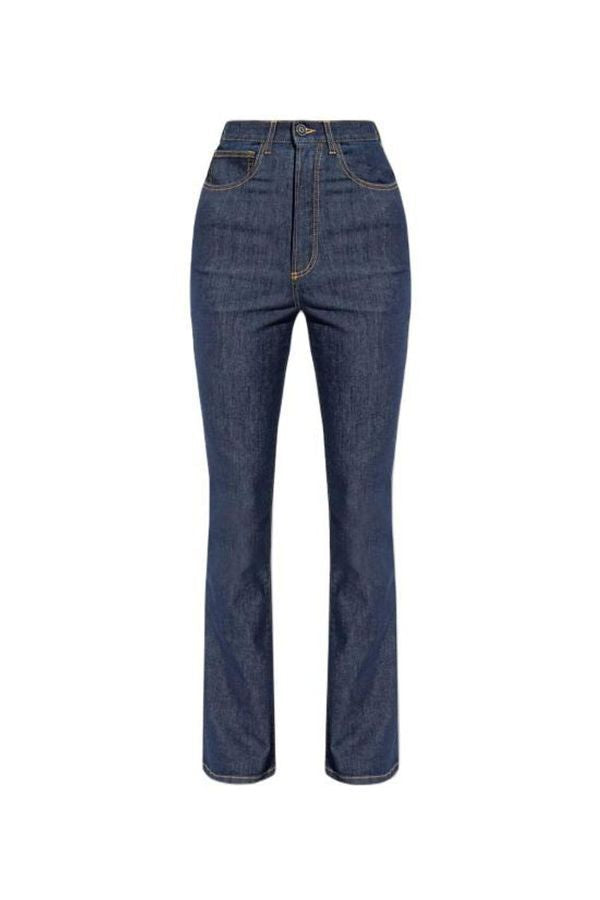 ALAIA Flared Jeans with Button Detail for Women - Spring/Summer 2024