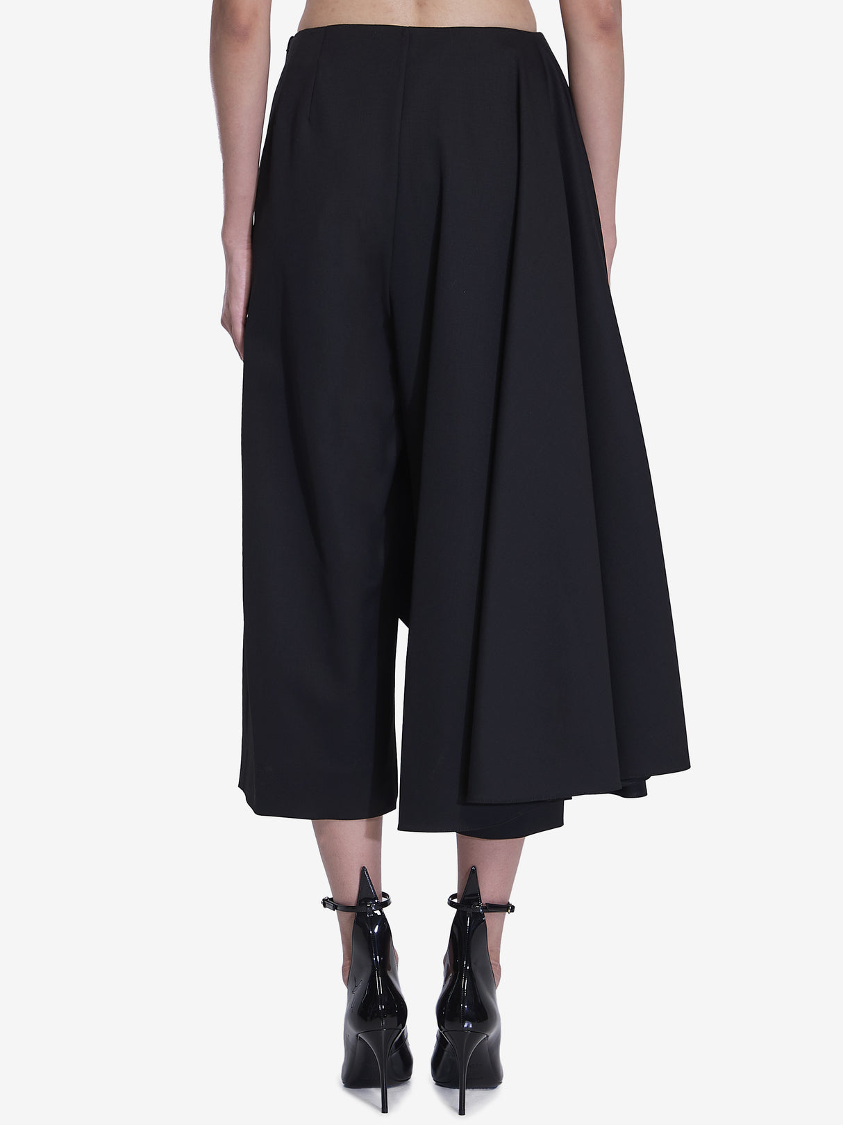 ALAIA Asymmetric Skirt Pants with Side Zip Closure - Regular Fit