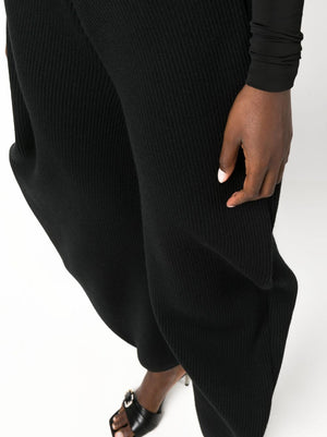 ALAIA Cozy Chic Black Wool-Blend Trousers for Women - FW23