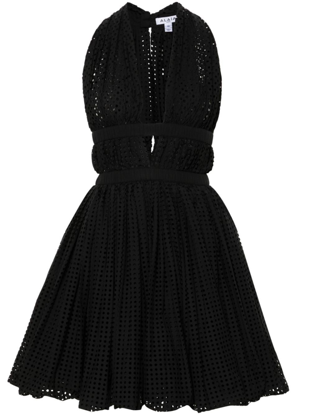 ALAIA Chic Perforated Mini Dress