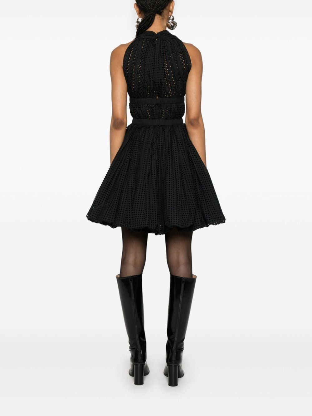 ALAIA Chic Perforated Mini Dress