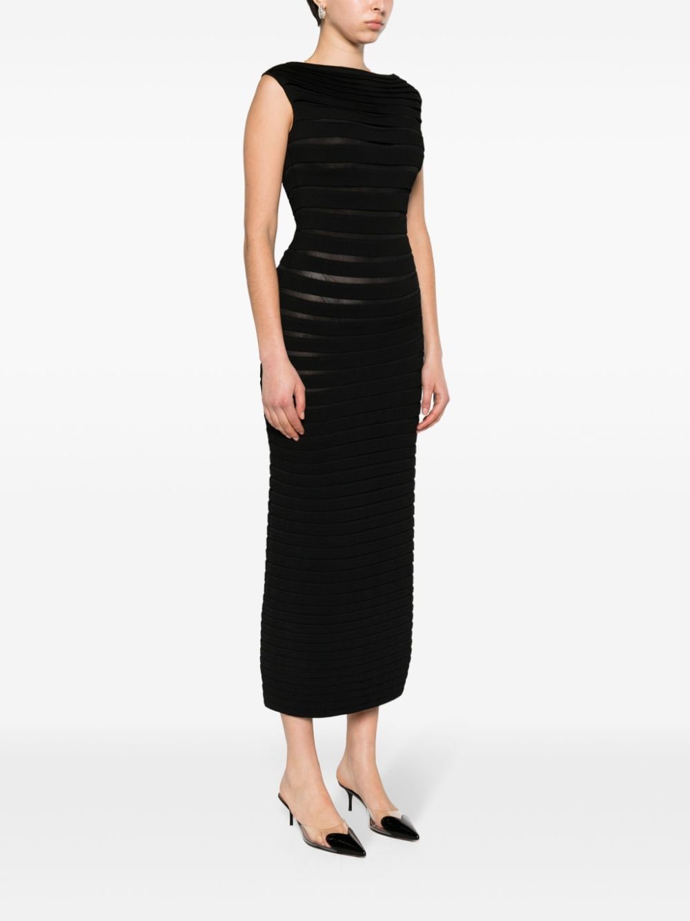 ALAIA Elegant Black Vest Dress for Women | SS24 Collection