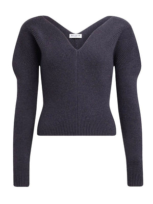 ALAIA Heart Neck Mini Knit Jumper