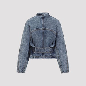 ALAIA Women's Snow Denim Round Jacket