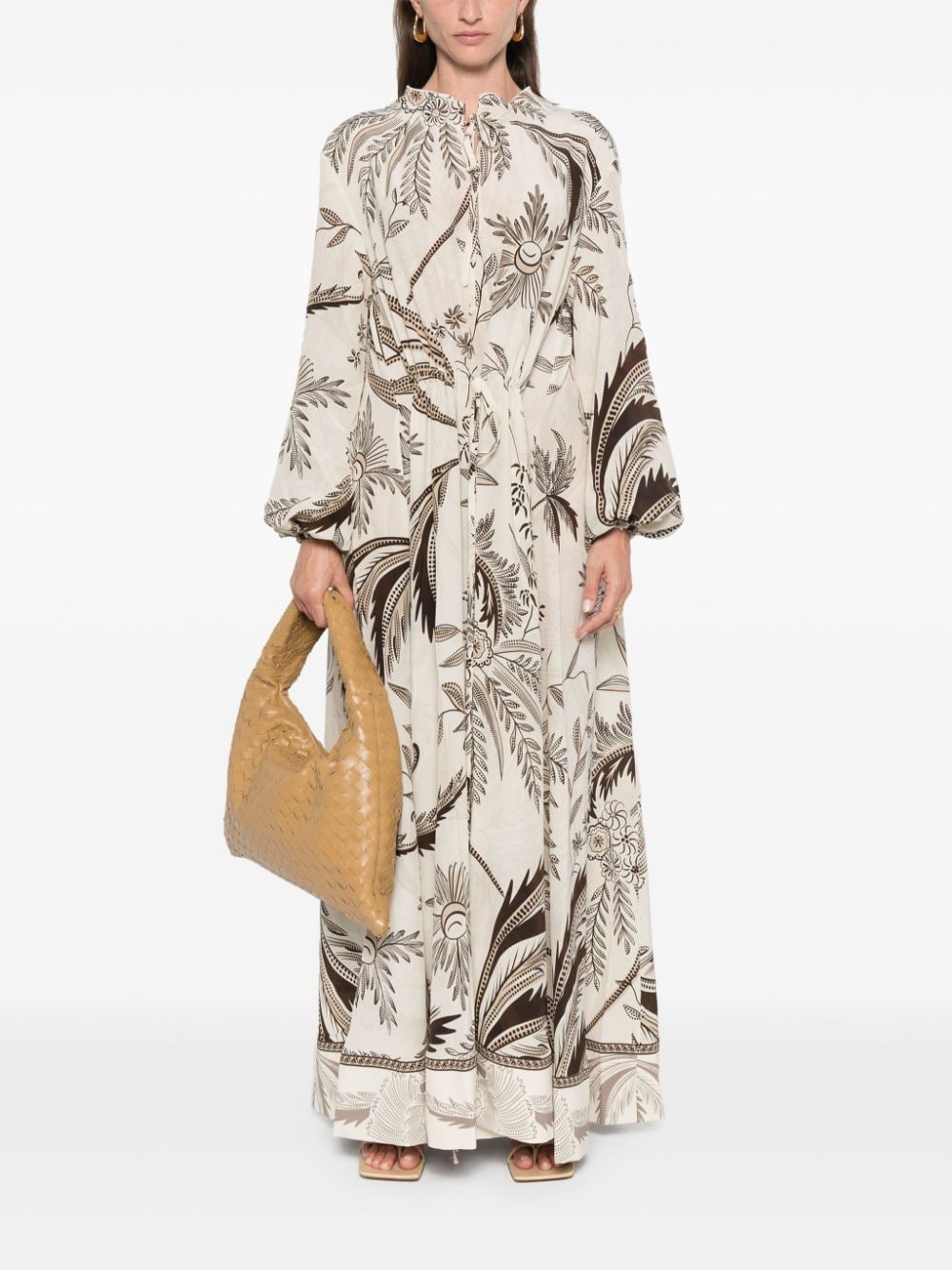 F.R.S FOR RESTLESS SLEEPERS Elegant Botanical Silk Dress