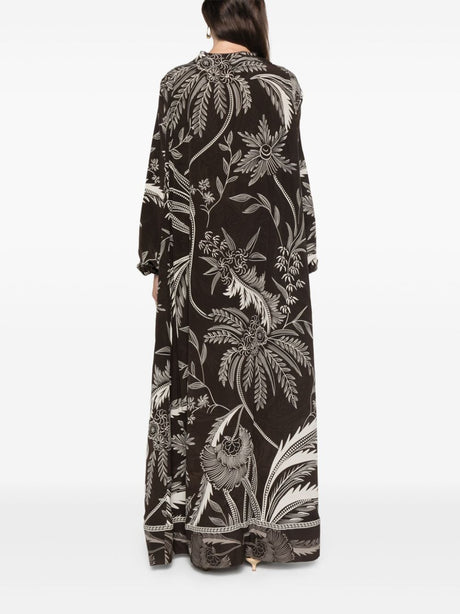 F.R.S FOR RESTLESS SLEEPERS Elegant Botanical Silk Dress