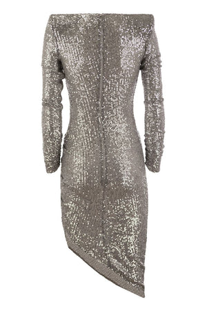 ELISABETTA FRANCHI Glam Up in this Shimmering Sequin Minidress for Women - SS24