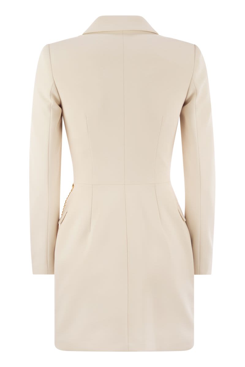 ELISABETTA FRANCHI Chic Double-Breasted Crepe Dress