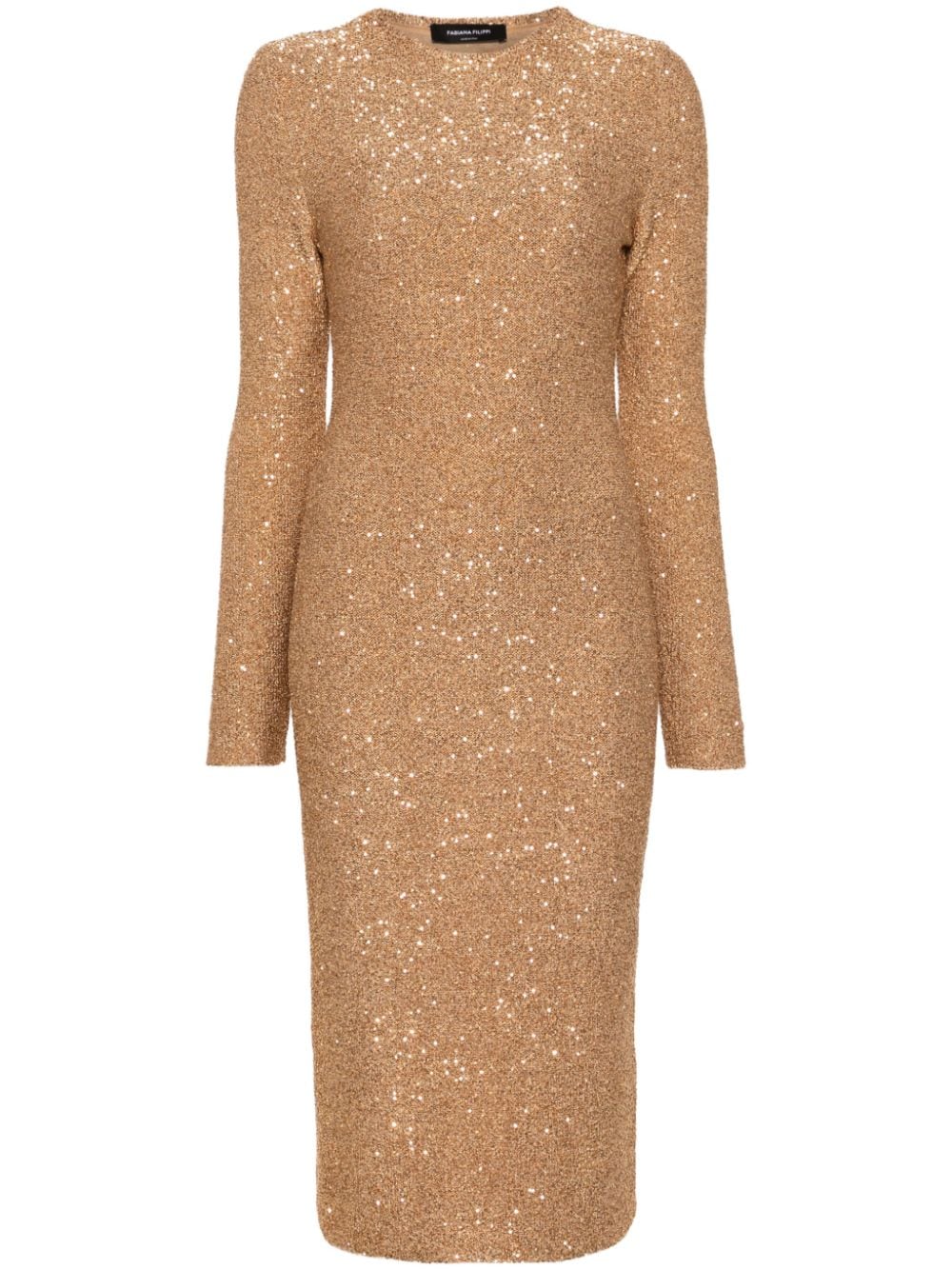 FABIANA FILIPPI Sequin Knit Crew Neck Dress - FW24