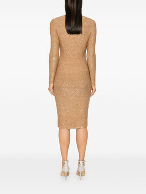 FABIANA FILIPPI Sequin Knit Crew Neck Dress - FW24