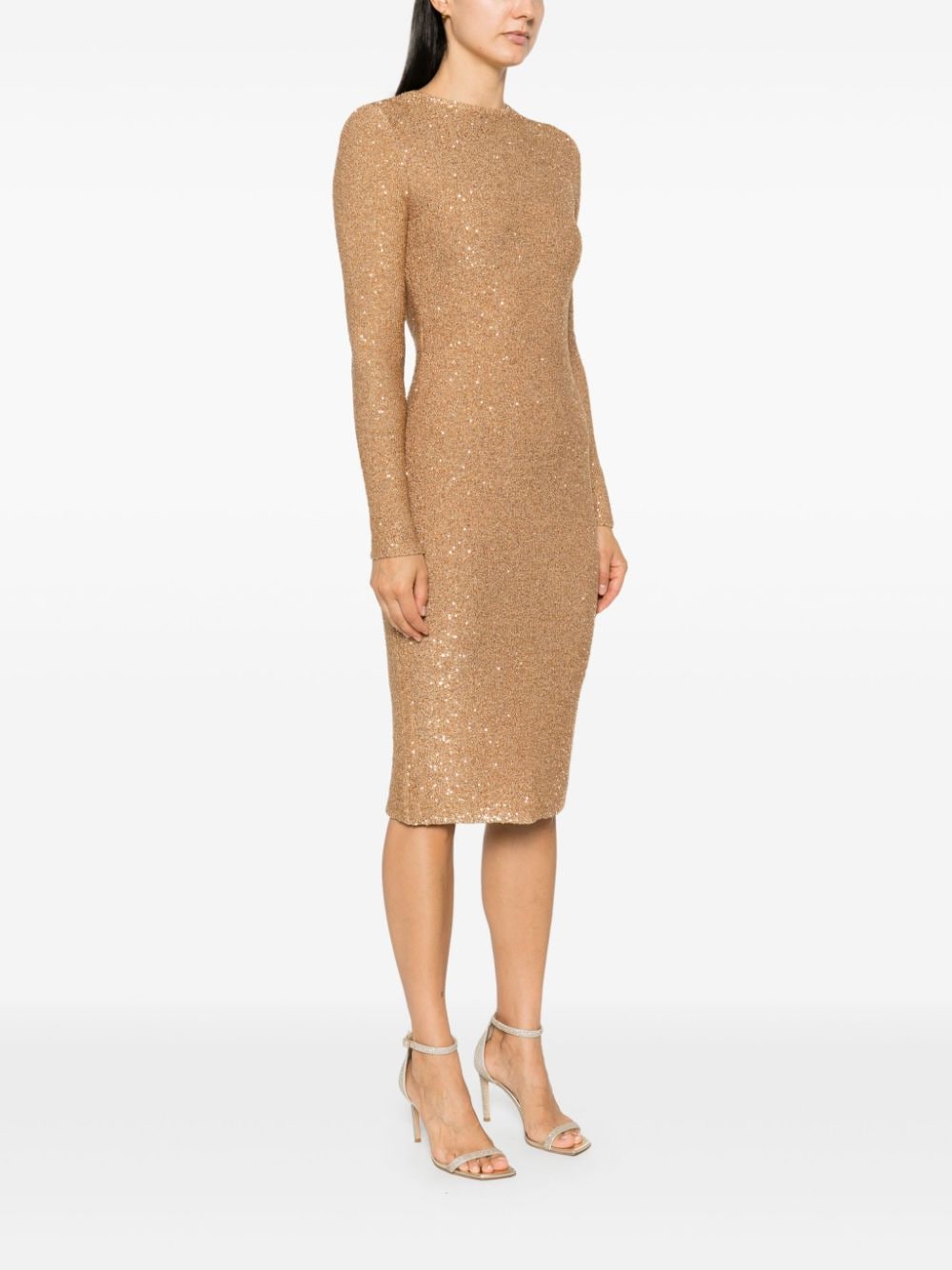 FABIANA FILIPPI Sequin Knit Crew Neck Dress - FW24