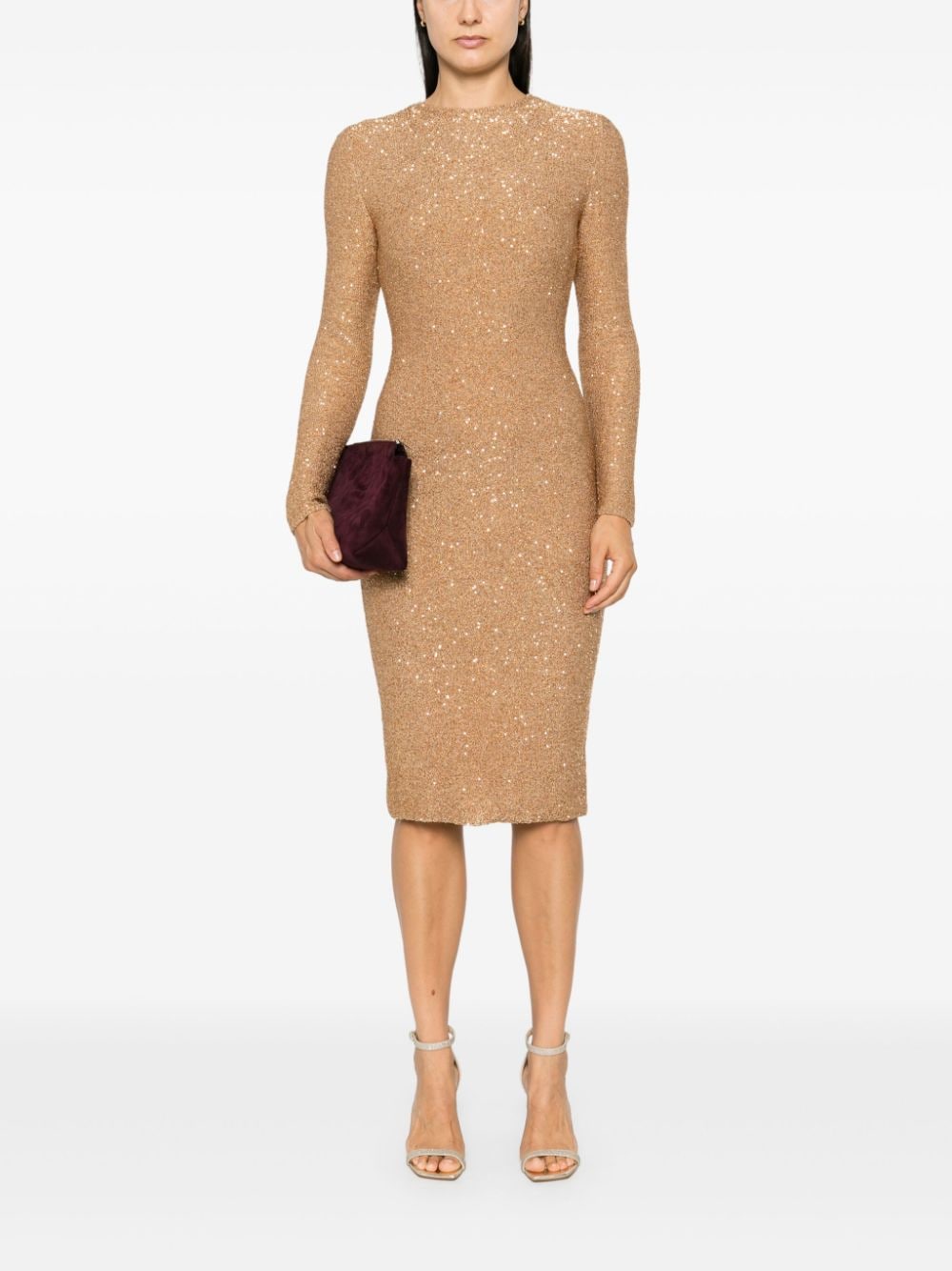 FABIANA FILIPPI Sequin Knit Crew Neck Dress - FW24