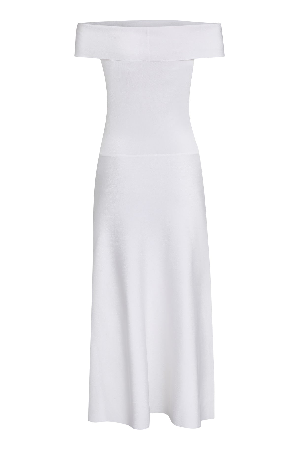 FABIANA FILIPPI Stunning White Flared Skirt Viscose Dress for Women - SS24