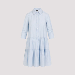 Váy Mini Cotton Xanh Dành cho Nữ - Bộ Sưu Tập SS24