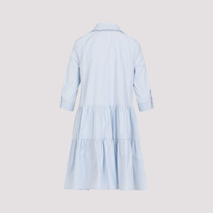 FABIANA FILIPPI Blue Cotton Mini Dress for Women - SS24