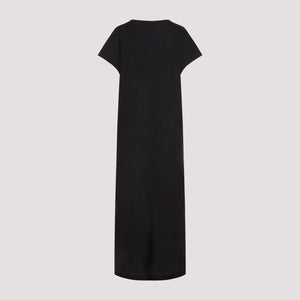 FABIANA FILIPPI Elegant Black V-Neck Linen Dress for Women